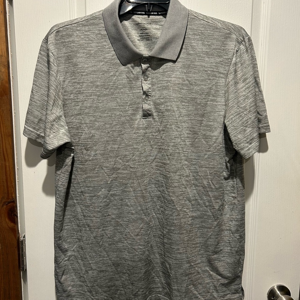 London Fog Men's Heather Gray Polo Shirt SKU 665